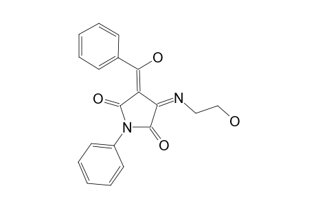1-PHENYL-3-(2-HYDROXYETHYL-IMINO)-4-(PHENYL-(HYDROXY)-METHYLIDENE)-PYRROLIDINE-2,5-DIONE