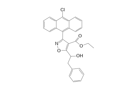 Ethyl 3-(9'-anthracenyl-10'-chloro)-5-(1"-hydroxy-2-phenylethyl)-4-isoxazolecarboxylate