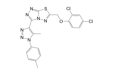 6-((2,4-dichlorophenoxy)methyl)-3-(5-methyl-1-(p-tolyl)-1H-1,2,3-triazol-4-yl)-[1,2,4]triazolo[3,4-b][1,3,4]thiadiazole