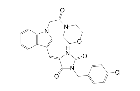 (5Z)-3-(4-chlorobenzyl)-5-({1-[2-(4-morpholinyl)-2-oxoethyl]-1H-indol-3-yl}methylene)-2,4-imidazolidinedione