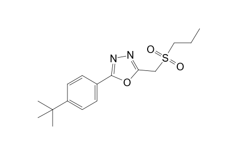 2-(p-tert-butylphenyl)-5-[(propylsulfonyl)methyl]-1,3,4-oxadiazole