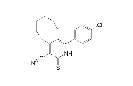 1-(p-chlorophenyl)-2,3,5,6,7,8,9,10-octahydro-3-thioxocycloocta[c]pyridine-4-carbonitrile