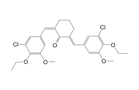 (2Z,6E)-2,6-bis(3-chloro-4-ethoxy-5-methoxybenzylidene)cyclohexanone