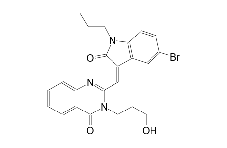 2-[(Z)-(5-bromo-2-oxo-1-propyl-1,2-dihydro-3H-indol-3-ylidene)methyl]-3-(3-hydroxypropyl)-4(3H)-quinazolinone