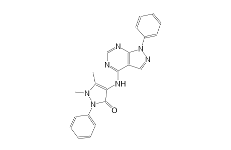 3H-pyrazol-3-one, 1,2-dihydro-1,5-dimethyl-2-phenyl-4-[(1-phenyl-1H-pyrazolo[3,4-d]pyrimidin-4-yl)amino]-