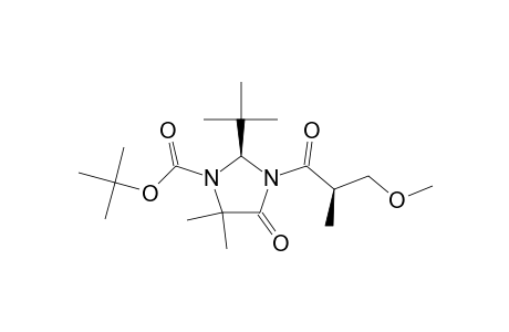 t-Butyl (2S,2' R)-2-(t-butyl)-5,5-dimethyl-3-(3'-methoxy-2'-methylpropanoyl)-4-oxoimidazolidine-1-carboxylate