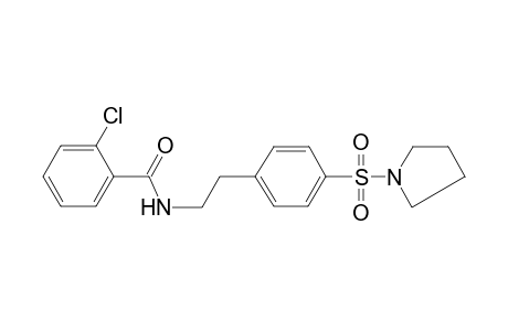 2-Chloranyl-N-[2-(4-pyrrolidin-1-ylsulfonylphenyl)ethyl]benzamide