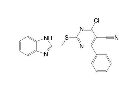 2-((1H-Benzo[d]imidazol-2-yl)methylthio)-4-chloro-6-phenylpyrimidine-5-carbonitrile