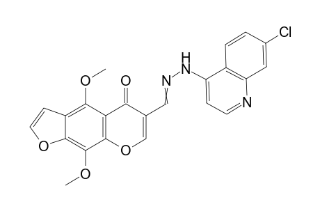6-{[N'-(7-Chloroquinolin-4-yl)hydrazinylidene]methyl}-4,9-dimethoxy-5H-furo[3,2-g]chromen-5-one