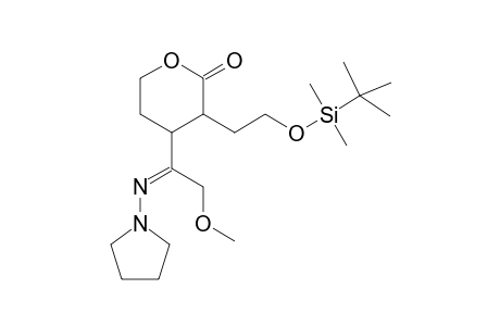 4-{[Methoxymethyl)tetrahydro-1H-1-pyrrolyl]imino}methyl]-3-{2'-{[1"-(t-butyl)-1",1"-dimethylsilyl]oxy]ethyl}tetrahydro-2H-pyran-2-one