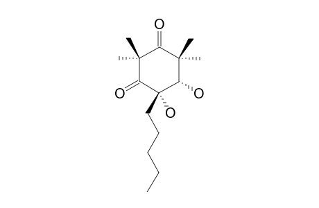 TRIUMPHALONE;REL-(1S,6S)-1-BETA-PENTYL-1-ALPHA,16-ALPHA-DIHYDROXY-3,3,5,5-TETRAMETHYL-CYCLOHEXA-2,4-DIONE