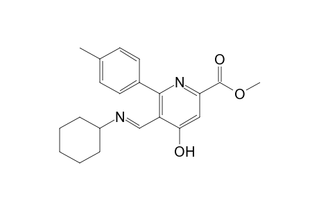 Methyl 4-hydroxy-5-(cyclohexyliminomethyl)-6-(4-methylphenyl)pyridine-2-carboxylate