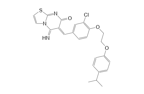 (6Z)-6-{3-chloro-4-[2-(4-isopropylphenoxy)ethoxy]benzylidene}-5-imino-5,6-dihydro-7H-[1,3]thiazolo[3,2-a]pyrimidin-7-one