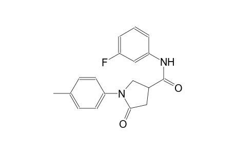 N-(3-fluorophenyl)-1-(4-methylphenyl)-5-oxo-3-pyrrolidinecarboxamide