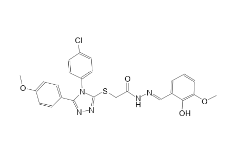 2-{[4-(4-chlorophenyl)-5-(4-methoxyphenyl)-4H-1,2,4-triazol-3-yl]sulfanyl}-N'-[(E)-(2-hydroxy-3-methoxyphenyl)methylidene]acetohydrazide