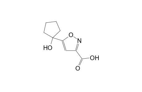 3-isoxazolecarboxylic acid, 5-(1-hydroxycyclopentyl)-