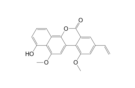 1-Hydroxy-10,12-dimethoxy-8-vinyl-6H-benzo(d)naphthol(1,2b)pyran-6-one