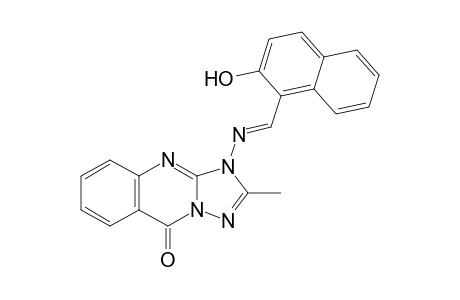 3-{[(2'-Hydroxynaphthalen-1'-yl)methylene]amino}-2-methyl-3H-(1,2,4)-triazolo[5,1-b]quinazolin-9-one
