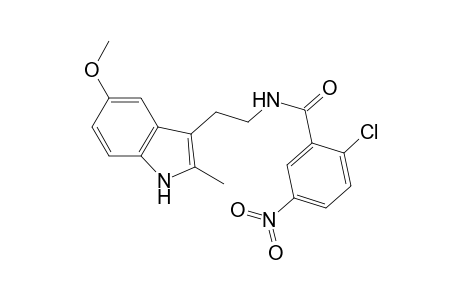 2-Chloro-N-[2-(5-methoxy-2-methyl-1H-indol-3-yl)ethyl]-5-nitrobenzamide