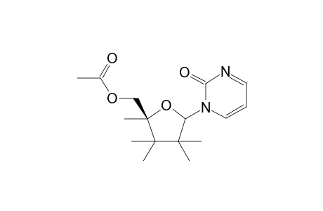 2-Oxo-1-(5'-O-acetyl-2',3'-didesoxy-alpha/beta-D-glycero-pentafuranosyl)-dihydropyrimidine