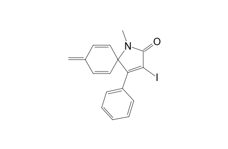 N-Methyl 3-Iodo-4-phenyl-8-methylene-1-azaspiro[4.5]decatriene-2-one