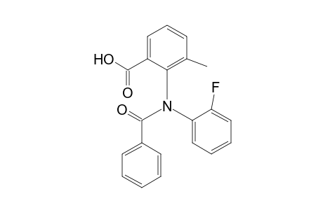 Benzoic acid, 2-[(2-fluorophenyl)benzoylamino]-3-methyl-
