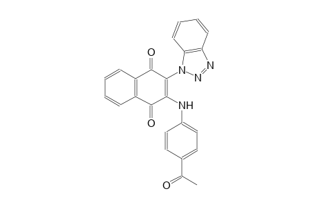 2-(4-acetylanilino)-3-(1H-1,2,3-benzotriazol-1-yl)naphthoquinone