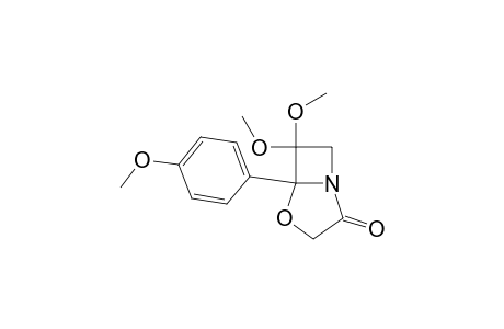 4-Oxa-1-azabicyclo[3.2.0]heptan-2-one, 6,6-dimethoxy-5-(4-methoxyphenyl)-