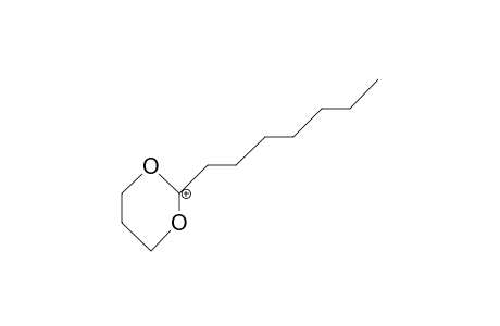 2-Heptyl-1,3-dioxan-2-ylium cation