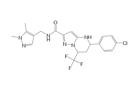 5-(4-chlorophenyl)-N-[(1,5-dimethyl-1H-pyrazol-4-yl)methyl]-7-(trifluoromethyl)-4,5,6,7-tetrahydropyrazolo[1,5-a]pyrimidine-2-carboxamide