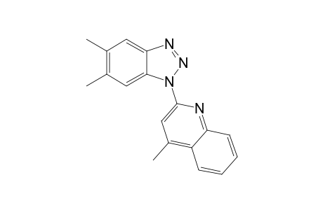 2-(5,6-dimethyl-1H-benzo[d][1,2,3]triazol-1-yl)-4-methylquinoline