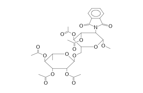 METHYL 3,4-DI-O-ACETYL-6-O-(2,3,4-TRI-O-ACETYL-ALPHA-L-RHAMNOPYRANOSYL)-2-DEOXY-2-PHTHALIMIDO-BETA-D-GLUCOPYRANOSIDE