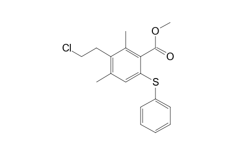 Methyl 4,6-dimethyl-5-(2-chloroethyl)-2-(phenylsulfanyl)benzoate