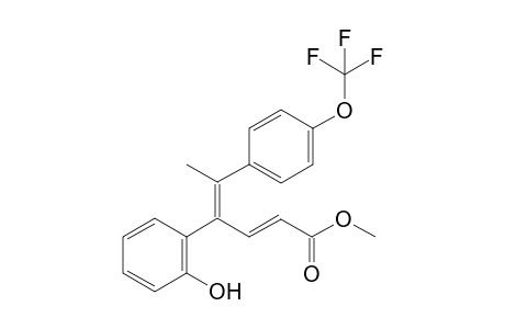 Methyl (2E,4E)-4-(2-hydroxyphenyl)-5-(4-(trifluoromethoxy)phenyl)hexa-2,4-dienoate