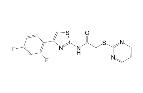N-[4-(2,4-difluorophenyl)-1,3-thiazol-2-yl]-2-(2-pyrimidinylsulfanyl)acetamide