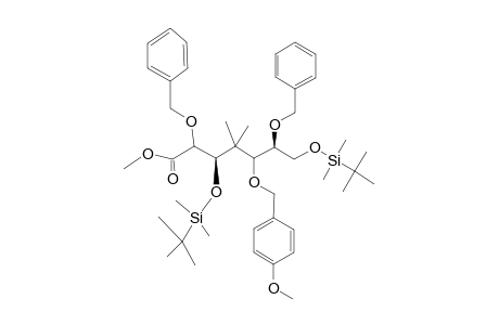 METHYL-(2R,3R,5R,6S)-2,6-DIBENZYLOXY-3,7-BIS-(TERT.-BUTYLDIMETHYLSILOXY)-5-(PARA-METHOXYBENZYLOXY)-4,4-DIMETHYLHEPTANOATE