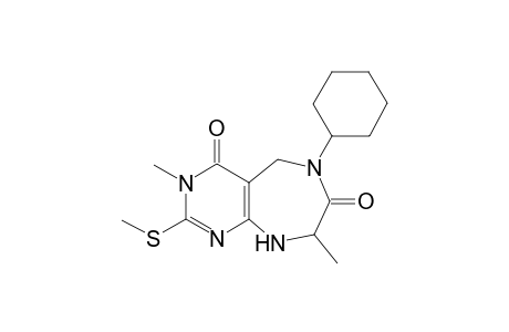 6-Cyclohexyl-3,8-dimethyl-2-(methylthio)-5,6,8,9-tetrahydro-3H-pyrimido[4,5-e][1,4]diazepine-4,7-dione