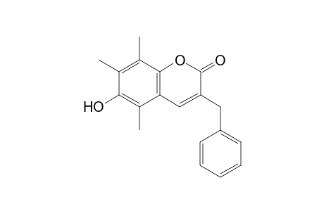 3-Benzyl-6-hydroxy-5,7,8-trimethyl-2H-chromen-2-one