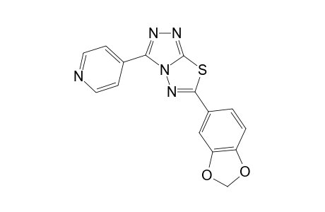 [1,2,4]Triazolo[3,4-b][1,3,4]thiadiazole, 6-(1,3-benzodioxol-5-yl)-3-(4-pyridinyl)-