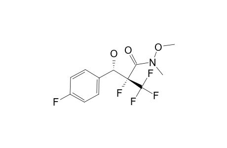 ERYTHRO-N-METHOXY-N-METHYL-3-(4-FLUOROPHENYL)-2-FLUORO-3-HYDROXY-2-(TRIFLUOROMETHYL)-PROPANAMIDE