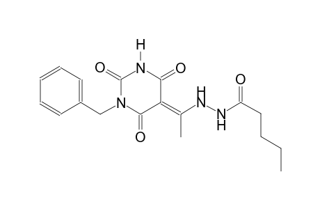N'-[(1E)-1-(1-benzyl-2,4,6-trioxotetrahydro-5(2H)-pyrimidinylidene)ethyl]pentanohydrazide