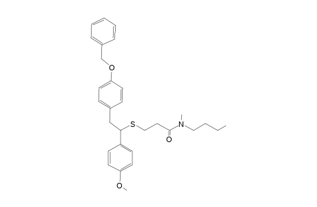 3-[[2-(4-benzoxyphenyl)-1-(4-methoxyphenyl)ethyl]thio]-N-butyl-N-methyl-propionamide