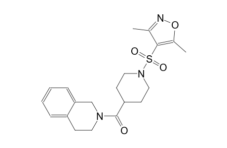 2-({1-[(3,5-dimethyl-4-isoxazolyl)sulfonyl]-4-piperidinyl}carbonyl)-1,2,3,4-tetrahydroisoquinoline