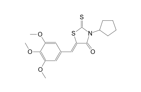 (5Z)-3-cyclopentyl-2-thioxo-5-(3,4,5-trimethoxybenzylidene)-1,3-thiazolidin-4-one