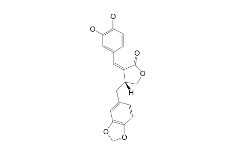 PIPERPHILIPPININ-IV;(E)-3-(3,4-DIHYDROXYBENZYLIDENE)-4-[(BENZO-[D]-[1,3]-DIOXOL-6-YL)-METHYL]-DIHYDROFURAN-2(3H)-ONE