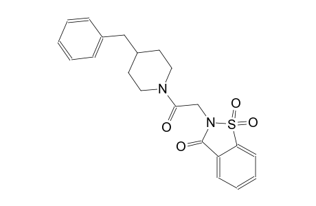 2-[2-(4-benzyl-1-piperidinyl)-2-oxoethyl]-1,2-benzisothiazol-3(2H)-one 1,1-dioxide