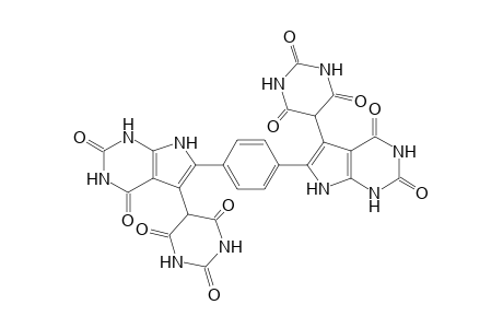 5,5'-(1,4-Phenylenebis(2,4-dioxo-2,3,4,7-tetrahydro-1H-pyrrolo[2,3-d]pyrimidine-6,5-diyl))bis(pyrimidine-2,4,6(1H,3H,5H)-trione)