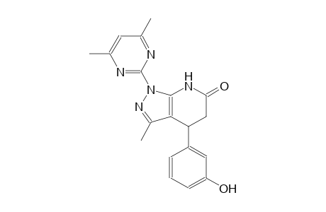 6H-pyrazolo[3,4-b]pyridin-6-one, 1-(4,6-dimethyl-2-pyrimidinyl)-1,4,5,7-tetrahydro-4-(3-hydroxyphenyl)-3-methyl-