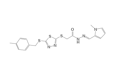 2-({5-[(4-methylbenzyl)sulfanyl]-1,3,4-thiadiazol-2-yl}sulfanyl)-N'-[(E)-(1-methyl-1H-pyrrol-2-yl)methylidene]acetohydrazide