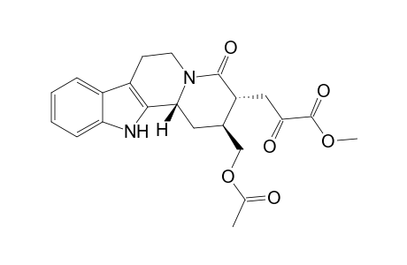 17-Norcorynan-18-carboxylic acid, 16-(acetyloxy)-18,21-dioxo-, methyl ester, (3.beta.)-(.+-.)-